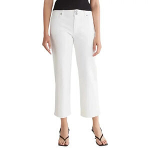 Kut from the Kloth White Lucy High Waist Wide Leg Jeans 18W